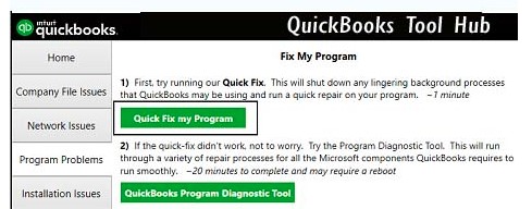 QuickBooks Tool Hub Fix My Program