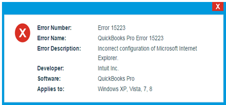 QuickBooks Update Error 15223