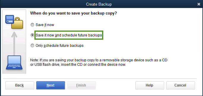 QuickBooks Desktop backup key- error 179