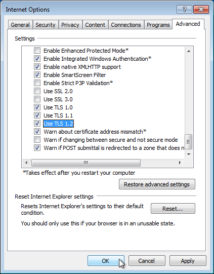 Advanced Connection Settings